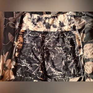 Women's Black and White Marble Print Shorts Bundle